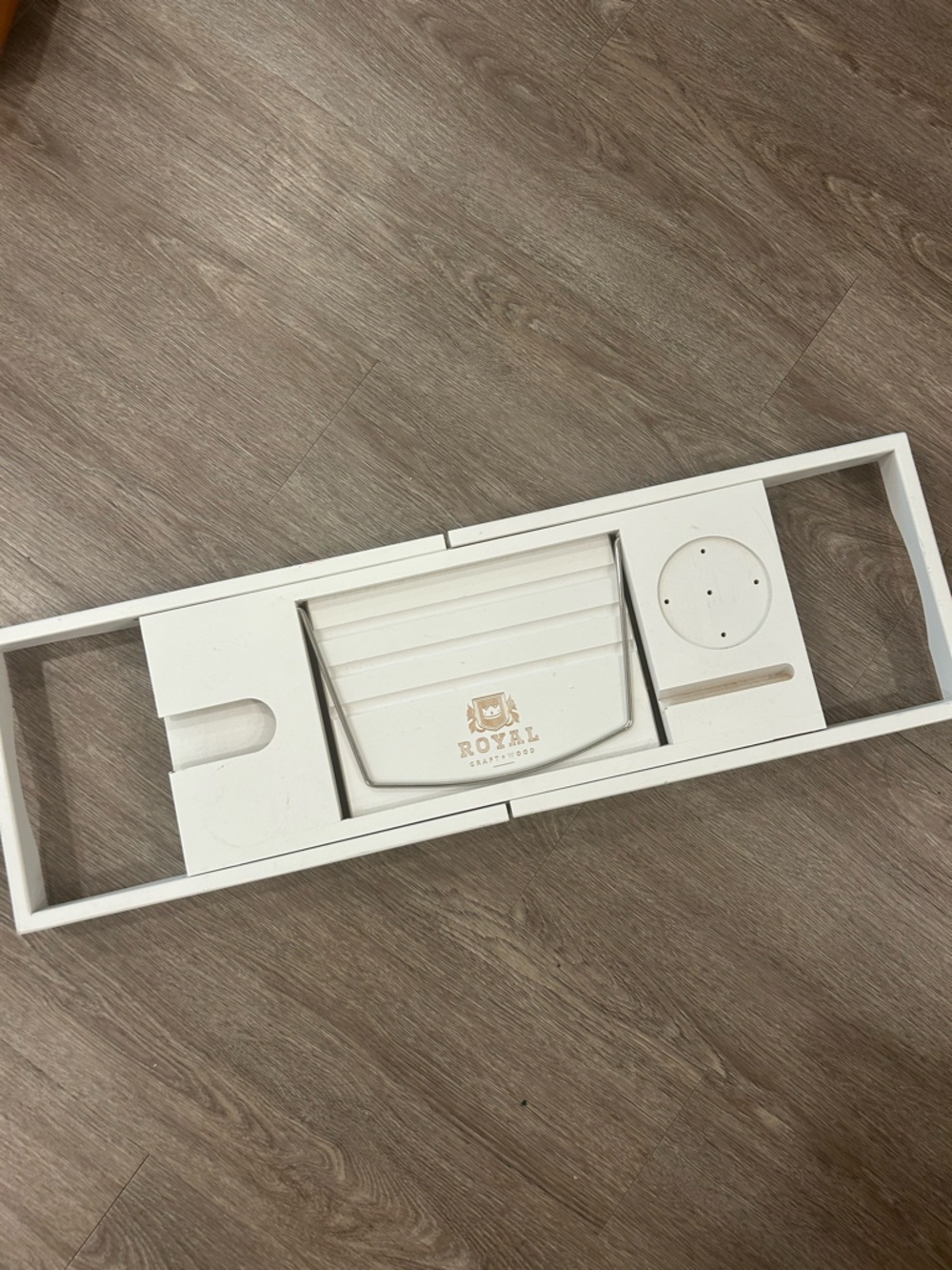 White Bathtub Caddy Tray